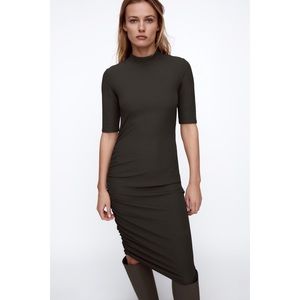Zara Olive Midi Dress